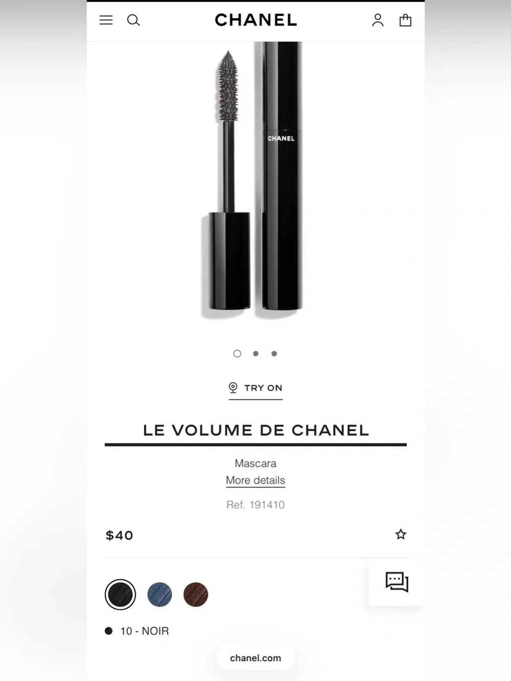 NEW 3xChanel Le Volume De Chanel Mascara 0.03oz./1g